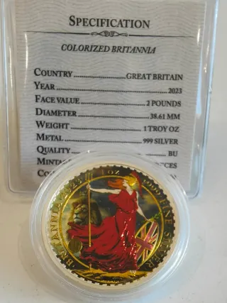 Moneda 2023 Britannia 1oz Plata  LION
