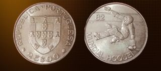 Coleção de 6 moedas portuguesas de Escudos.