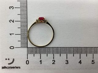 anillo oro 18k con piedra