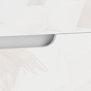 Cómoda Moderna y Minimalista de 2 Cajones, Cómoda de Madera de Aglomerado, 40X40X48 Cm, Blanco Brillante