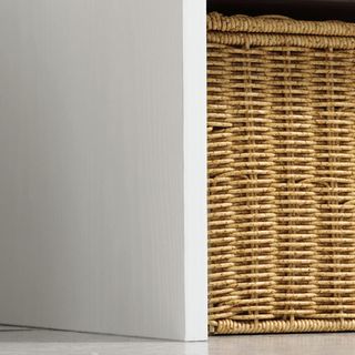 Mueble De Entrada Con Zapatero Bajo, Banco Y Perchero De 4 Ganchos, Perchero De Entrada En Aglomerado Y Acero, 60X28X120 Cm