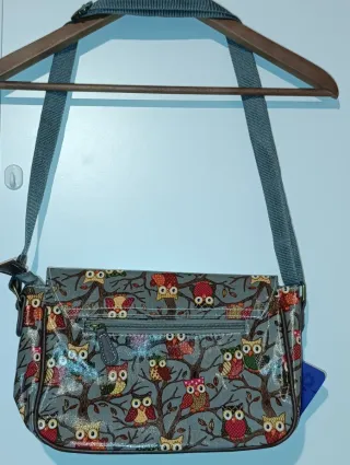 Bolso bandolera estampado búhos