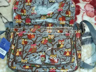 Bolso bandolera estampado búhos