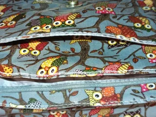 Bolso bandolera estampado búhos