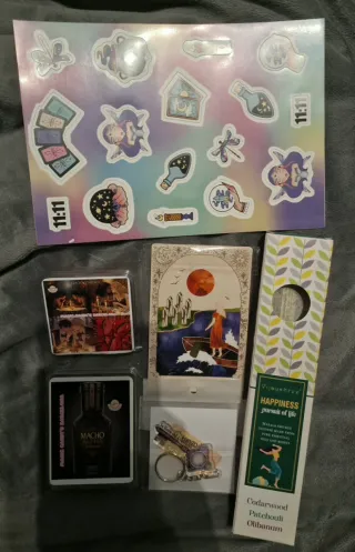 Pack ceras aromáticas,incienso,llavero,pegatinas..