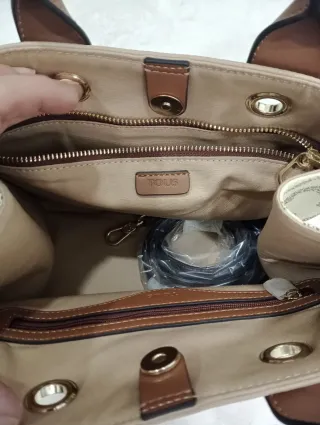 Bolso Tous Beige y Marrón