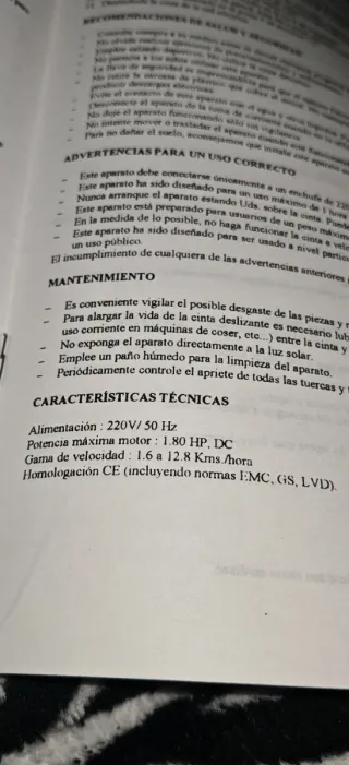 Cinta de correr plegable