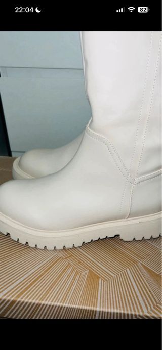 Botas altas Goma Green Coast beige