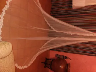 Traje de Novia con Velo y Zapatos