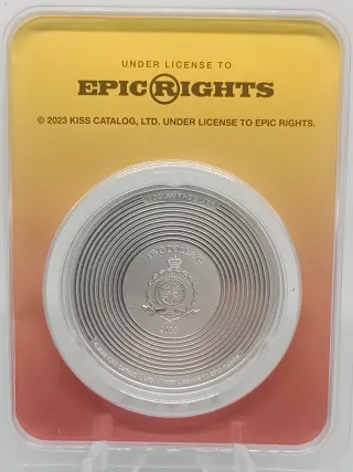 Moneda Plata KISS 1 Oz Color Blister