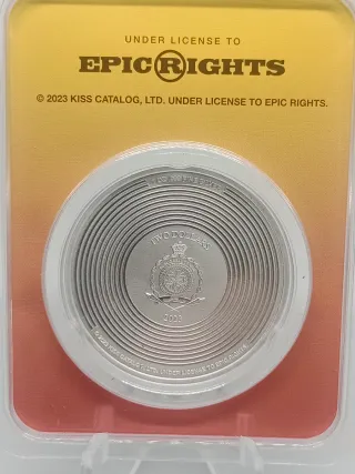 Moneda Plata KISS 1 Oz Color Blister