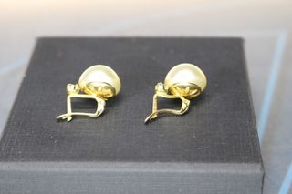 Pendientes vintage de perlas de agua dulce.
