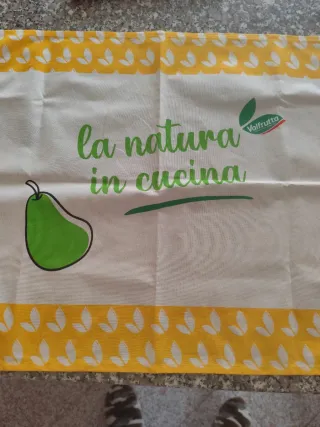 Set strofinacci cotone con frutta e verdura