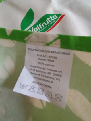 Set strofinacci cotone con frutta e verdura