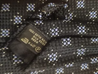 Corbata de seda hombre negra y azul