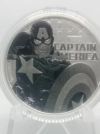 Moneda Plata Capitán América- Marvel- 1 Oz 2019