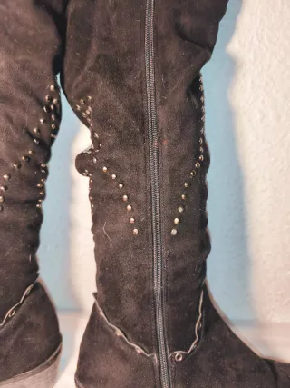 Botas cowboy boho negras tachuelas
