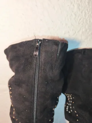 Botas cowboy boho negras tachuelas