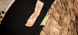 Vestido dos piezas estampado animal print y rayas