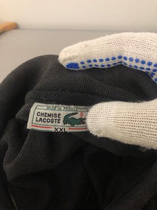 Polo Lacoste Manga Larga Vintage Gris