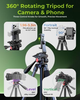 CAMBOFOTO trípode 72'' aluminio ligero estable