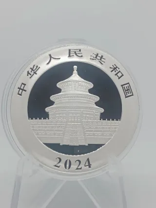 Moneda Plata Panda 2024 Color 30g Ag.999 10 Yuan