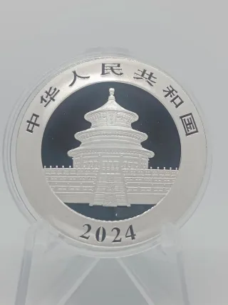 Moneda Plata Panda 2024 Color 30g Ag.999 10 Yuan