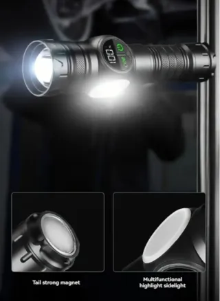 Linterna LED COB Zoom Sidelight