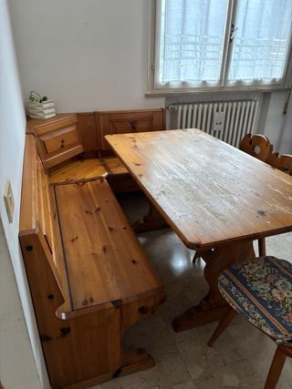 Credenza rustica in legno massello anni '70