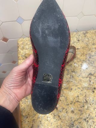 Bimba y Lola Zapatos Salón Rojo/Negro