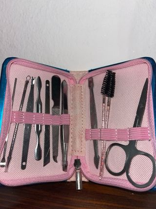 Set unghie rosa e argento