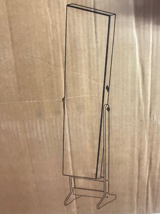 Specchio a figura intera con cornice in legno