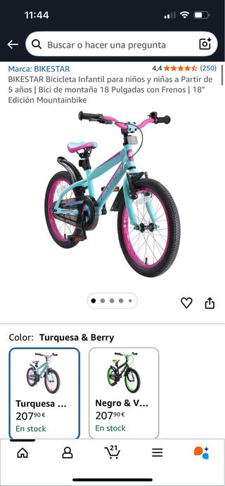 Bicicleta infantil BIKE STAR ¡¡ COMO NUEVA !!