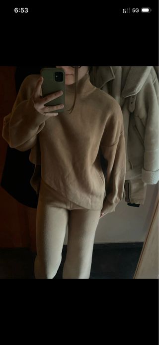 Conjunto cozy marrón café