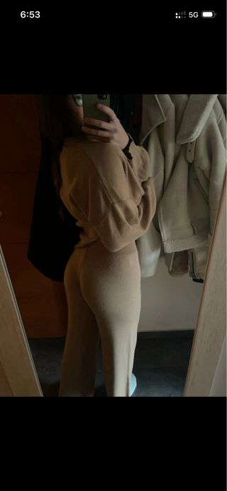 Conjunto cozy marrón café