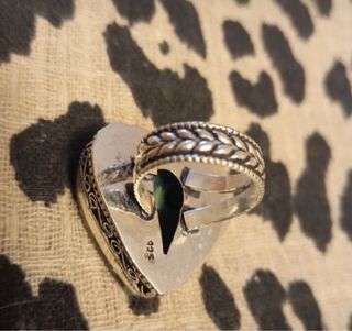 Anillo Plata Corazón Jaspe Verde