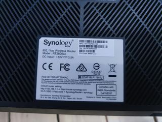 Synology RT2600AC router inalámbrico Gigabit Ethernet Doble banda (2,4 GHz / 5 GHz) Negro