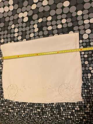 Coppia bustine lino ricamate