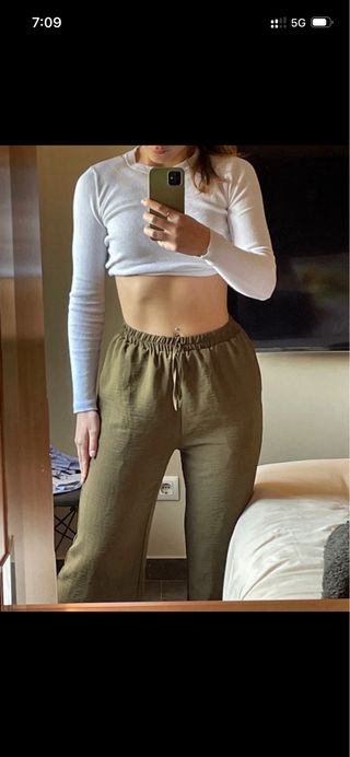 Pantalones largos de verano azul