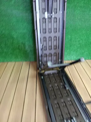 Perel Banco Plegable con asa Estilo ratán, 180 cm