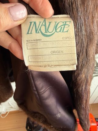 Abrigo de piel marrón