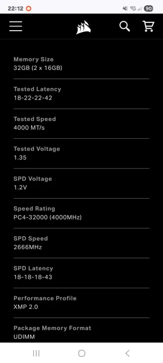 Corsair DDR4 32GB 4000MHz RGB