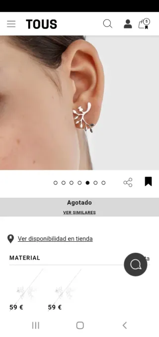 Pendientes TOUS Fragile Nature Plata 925