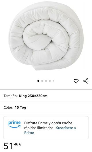 Edredón King 230x220cm - Blanco