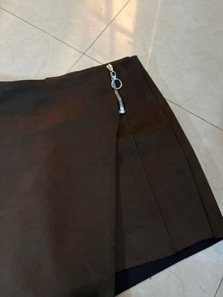 Falda pantalón Zara ante marrón