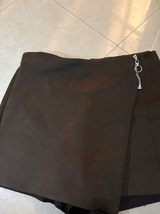 Falda pantalón Zara ante marrón