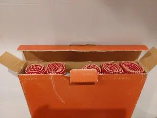 Bajo platos bambú rojo Navidad