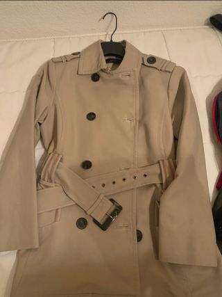 Gabardina Zara Beige Mujer