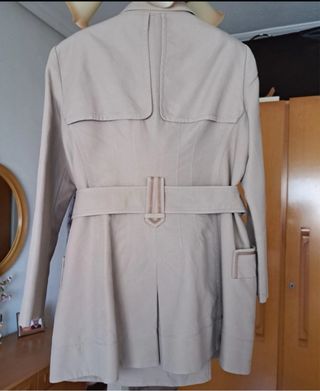 Gabardina Zara Beige Mujer