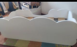 Cama infantil nube 70x140 blanca